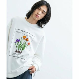 ジュンレッド(JUNRED)の【ホワイト（10）】フラワーレコードルーズプルオーバー(Tシャツ/カットソー(半袖/袖なし))