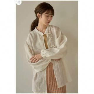 eaphi front ribbon pleats blouse(シャツ/ブラウス(長袖/七分))