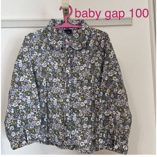 ベビーギャップ(babyGAP)のbaby gap 100 リバティ柄ブラウス　襟付き長袖トップス　Tシャツ(Tシャツ/カットソー)