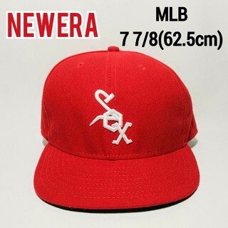 ニューエラー(NEW ERA)のNEWERA MLB ホワイトソックス キャップ 赤色 62.5㎝ USED(キャップ)