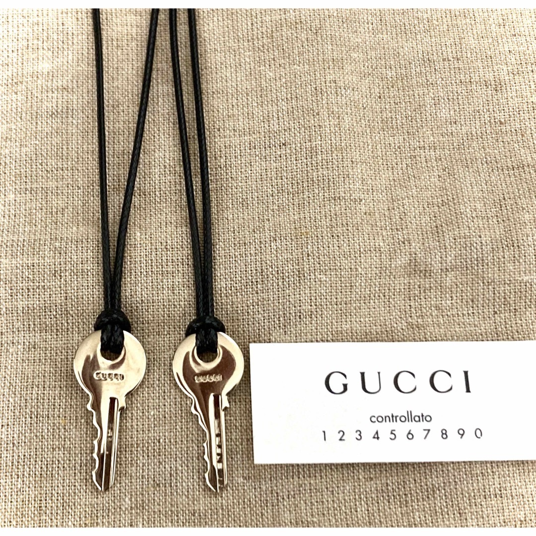 GUCCI - グッチ ペアネックレス キー型チャームトップ/鍵 GUCCI - グッチ ペアネックレス キー型チャームトップ/鍵