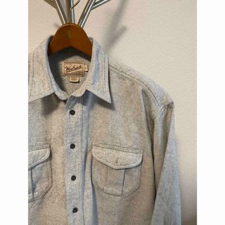 ウールリッチ(WOOLRICH)のウールリッチ ネルシャツ woolrich XL グレー シャツジャケット(シャツ)