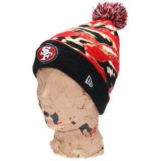 ニューエラー(NEW ERA)の古着 ニューエラ NEW ERA NFL SANFRANCISCO 49ERS サンフランシスコ フォーティナイナーズ 総柄 ニット帽 ビーニー /gaa002729(ニット帽/ビーニー)