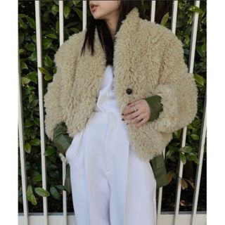 Ameri VINTAGE - REVERSIBLE POODLE BOA JACKET   AMERI