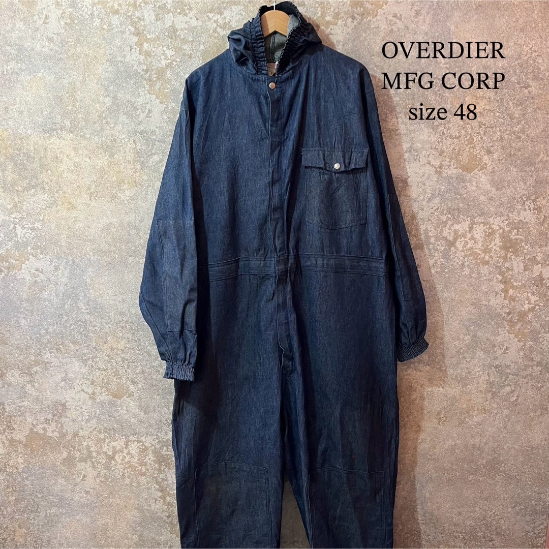 メンズOVERDIER MFG CORP デニムつなぎ オールインワン ジャンプスーツ