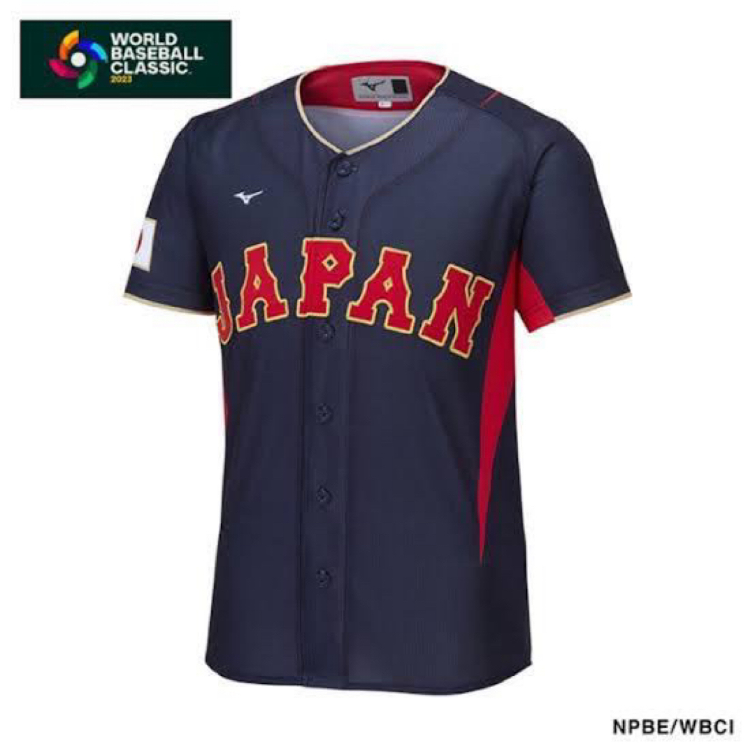 【新品未使用】 侍ジャパン ユニフォーム ビジター フリー 配布 WBC 野球 スポーツ/アウトドアのサッカー/フットサル(応援グッズ)の商品写真