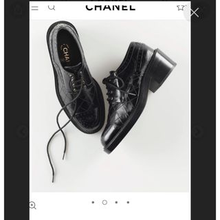 シャネル(CHANEL)のCHANEL 新品未使用　シャネル　レースアップシューズ　36.5(ローファー/革靴)