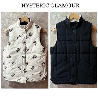 ヒステリックグラマー(HYSTERIC GLAMOUR)のHYSTERIC GLAMOUR プリマロフト リバーシブルベスト ファックベア(ダウンベスト)