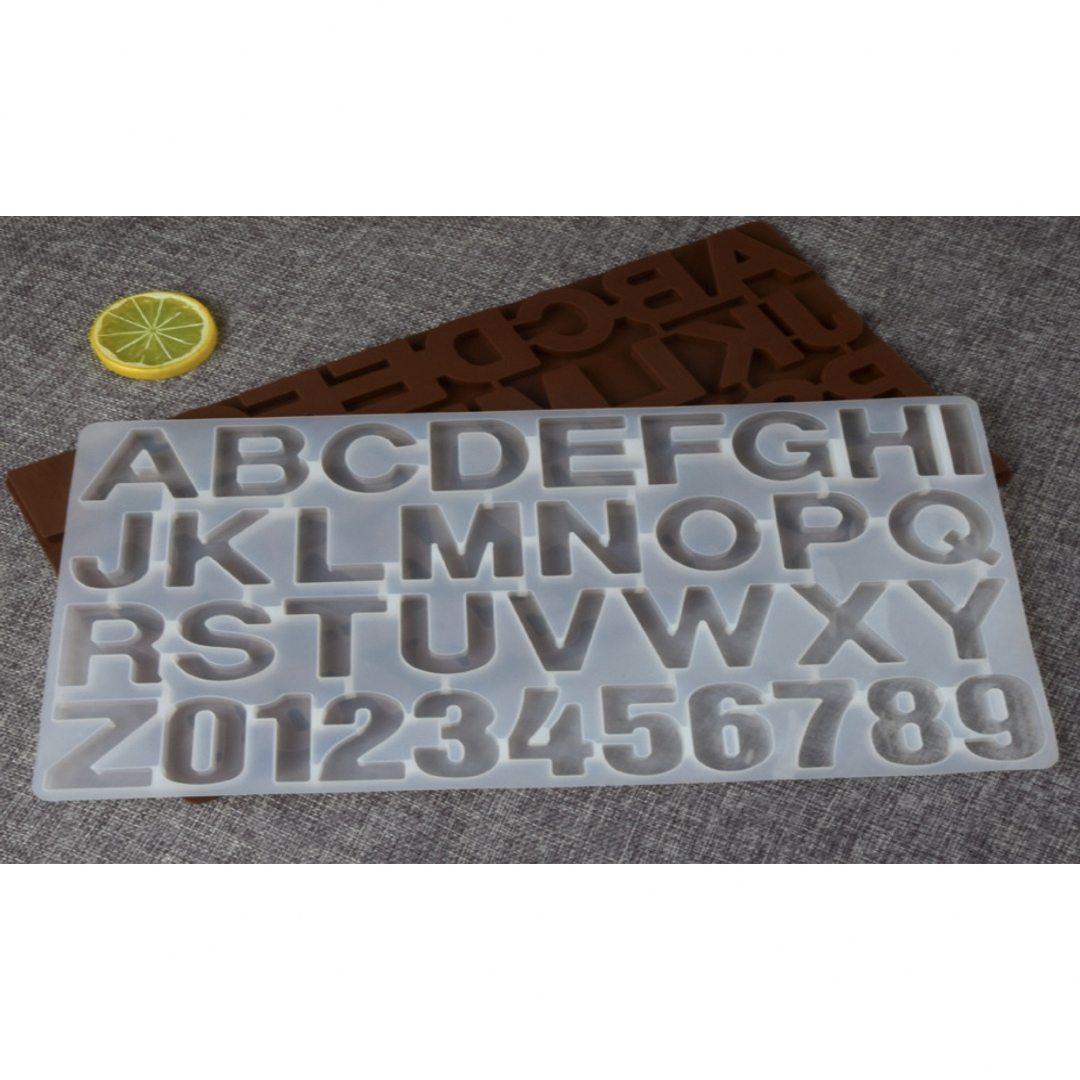 【大人気】シリコンモールド　アルファベット　数字　正面版 ハンドメイドの素材/材料(型紙/パターン)の商品写真