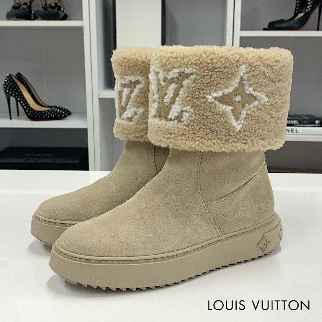 LOUIS VUITTON(ルイヴィトン)の8762 ヴィトン スノードロップライン スエード モノグラム ムートンブーツ  レディースの靴/シューズ(ブーツ)の商品写真