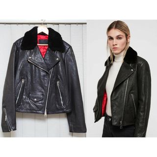 激レア❗ALLSAINTS レザー ジャケット パーカーレディース