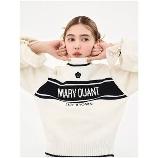 リリーブラウン(Lily Brown)の【LILY BROWN×MARY QUANT】ジャガードニット （WHT）(ニット/セーター)