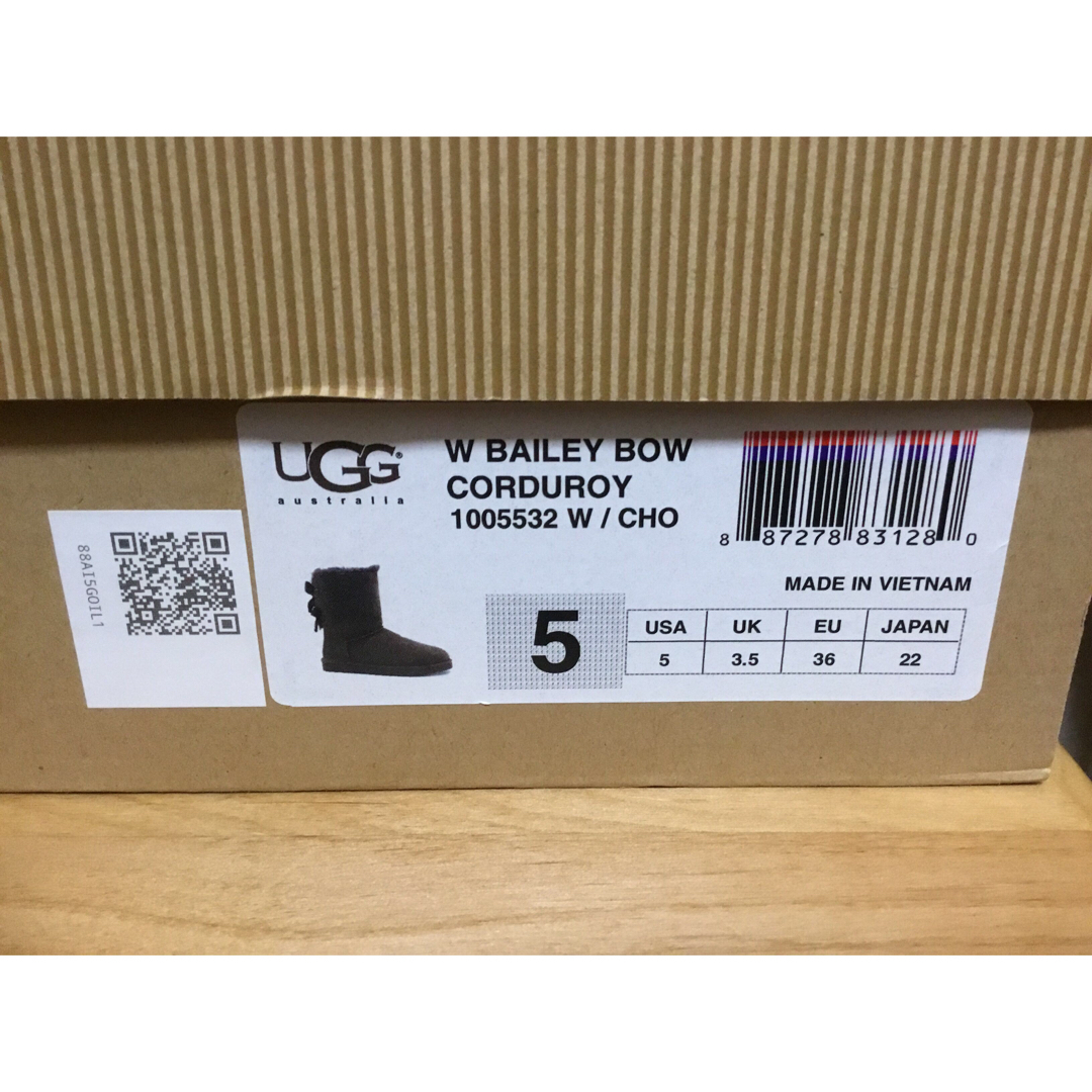 UGG - アグ ムートンブーツ ベイリーボウ チョコ 22cmの通販 by UGG - アグ ムートンブーツ ベイリーボウ チョコ 22cmの通販 by