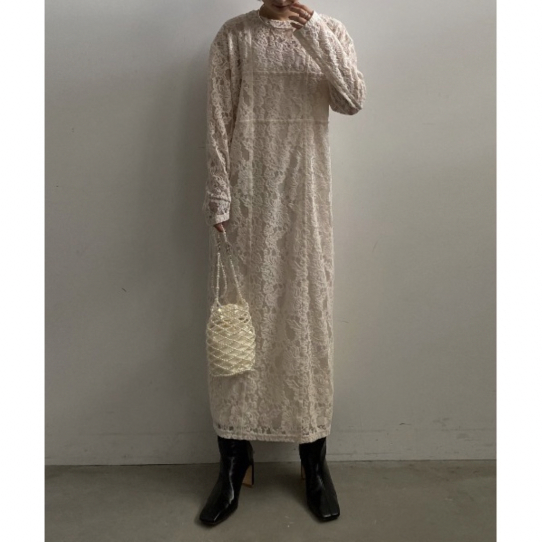 Ameri VINTAGE(アメリヴィンテージ)のAMERI ★ CUT SEW LACE HARNESS DRESS レディースのフォーマル/ドレス(ロングドレス)の商品写真