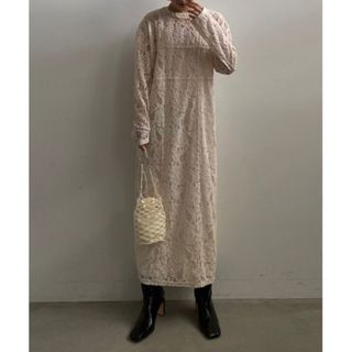 アメリヴィンテージ(Ameri VINTAGE)のAMERI ★ CUT SEW LACE HARNESS DRESS(ロングドレス)