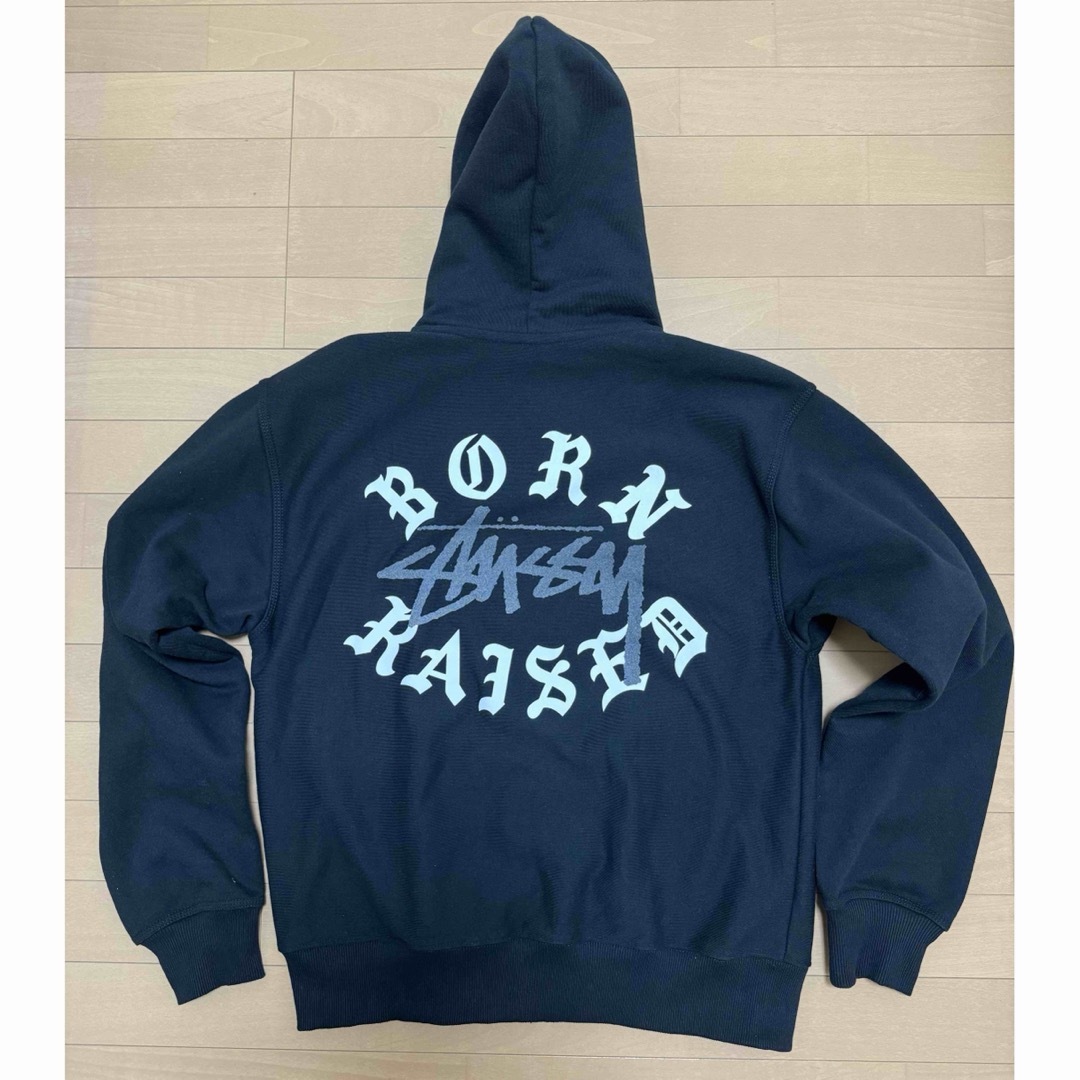 STÜSSY \u0026 BORN X RAISED LOGO ZIP HOODIE