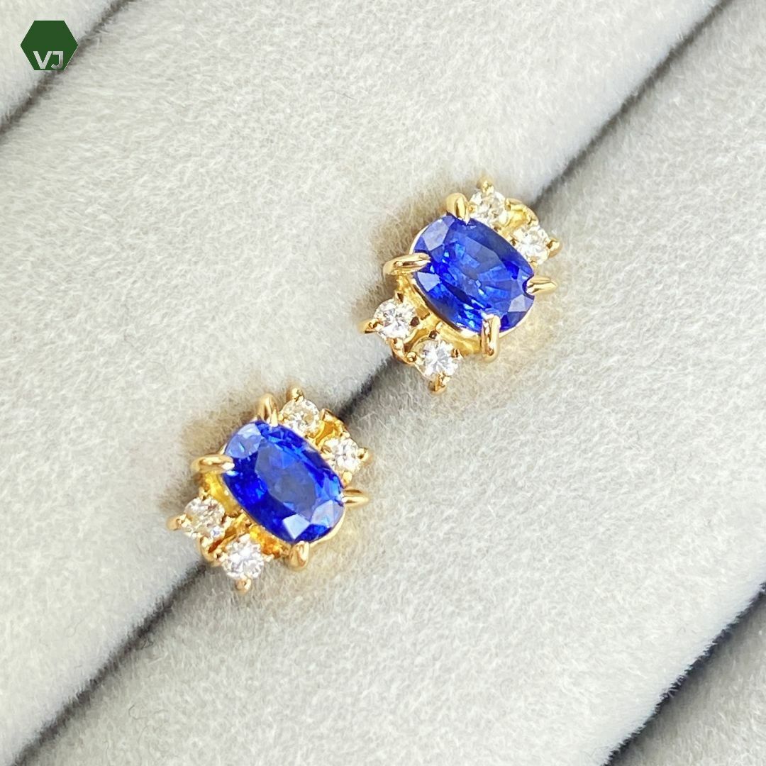 24-21】サファイア ダイヤモンド ピアス S0.78ct D0.1ct 24-21】サファイア ダイヤモンド ピアス S0.78ct D0.1ct