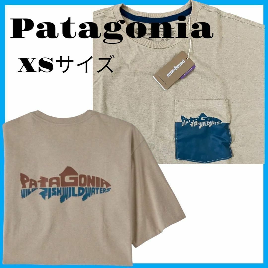 【新品未使用】Patagonia Tシャツ 37549 XSサイズ タンTシャツ/カットソー(半袖/袖なし)