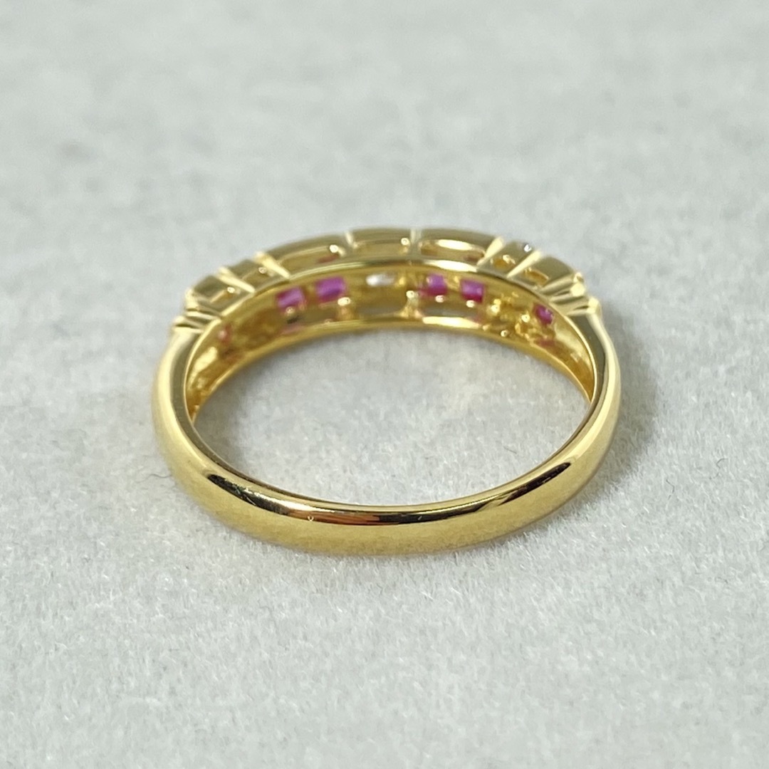 【24-25】ルビー　ダイヤモンド　リング　R0.5ct D0.17ct レディースのアクセサリー(リング(指輪))の商品写真