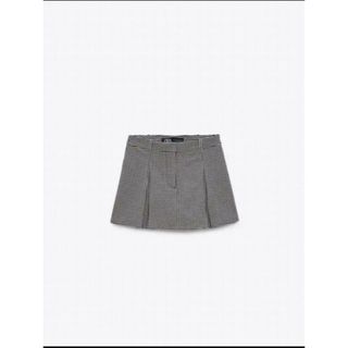 ザラ(ZARA)の新品未使用　ZARAギンガムチェックスコート ザラ　ミニスカート　ギンガム(キュロット)