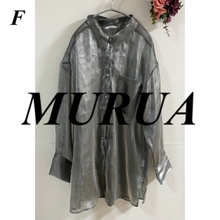 ムルーア(MURUA)のMURUA シャイニーシアーシャツ(シャツ/ブラウス(長袖/七分))