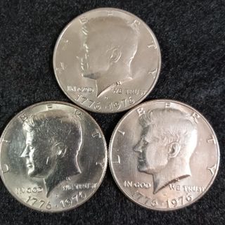 アメリカ ケネディ50セント白銅貨3枚セット ハーフダラー記念 アメリカ ケネディ50セント白銅貨3枚セット ハーフダラー記念