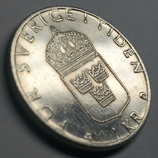 ヴィンテージスウェーデン1クローナ1992年カール16世グスタフ/戴冠した小紋章(貨幣)