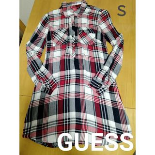 ゲス(GUESS)の【№374】GUESS Sサイズ ボタン ワンピース(ひざ丈ワンピース)