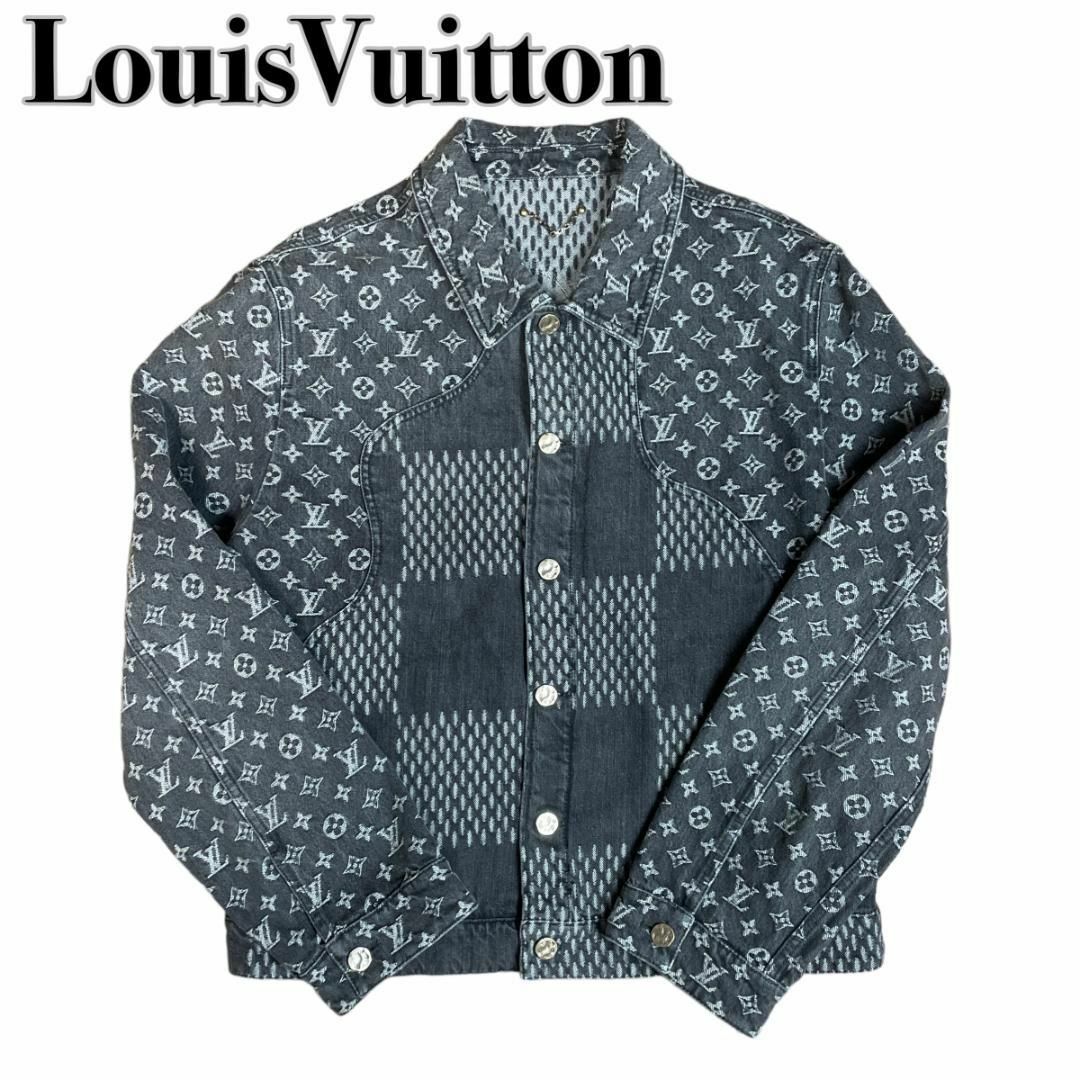 LOUIS VUITTON(ルイヴィトン)の入手困難★ルイヴィトン×NIGO XL ジャイアント ダミエ デニムジャケット メンズのジャケット/アウター(Gジャン/デニムジャケット)の商品写真