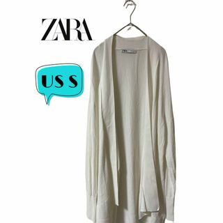 ザラ(ZARA)の美品　ZARA ザラ　オープンニットカーディガン　US S(カーディガン)