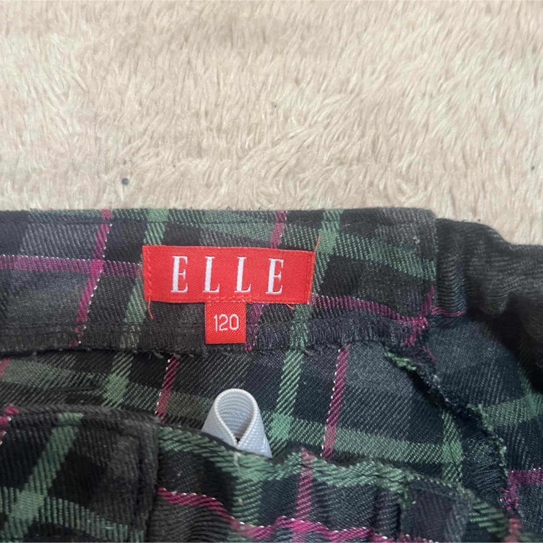 ELLE(エル)の120サイズ ELLE チェック柄スカート キッズ/ベビー/マタニティのキッズ服女の子用(90cm~)(スカート)の商品写真