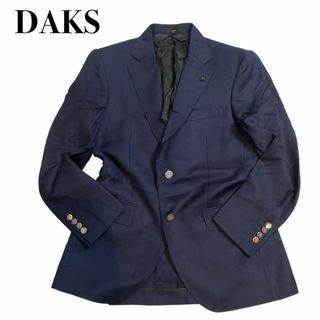 ダックス(DAKS)のダックス ゼニア生地 テーラードジャケット ネイビー シルク混 L 背抜き 上質(テーラードジャケット)