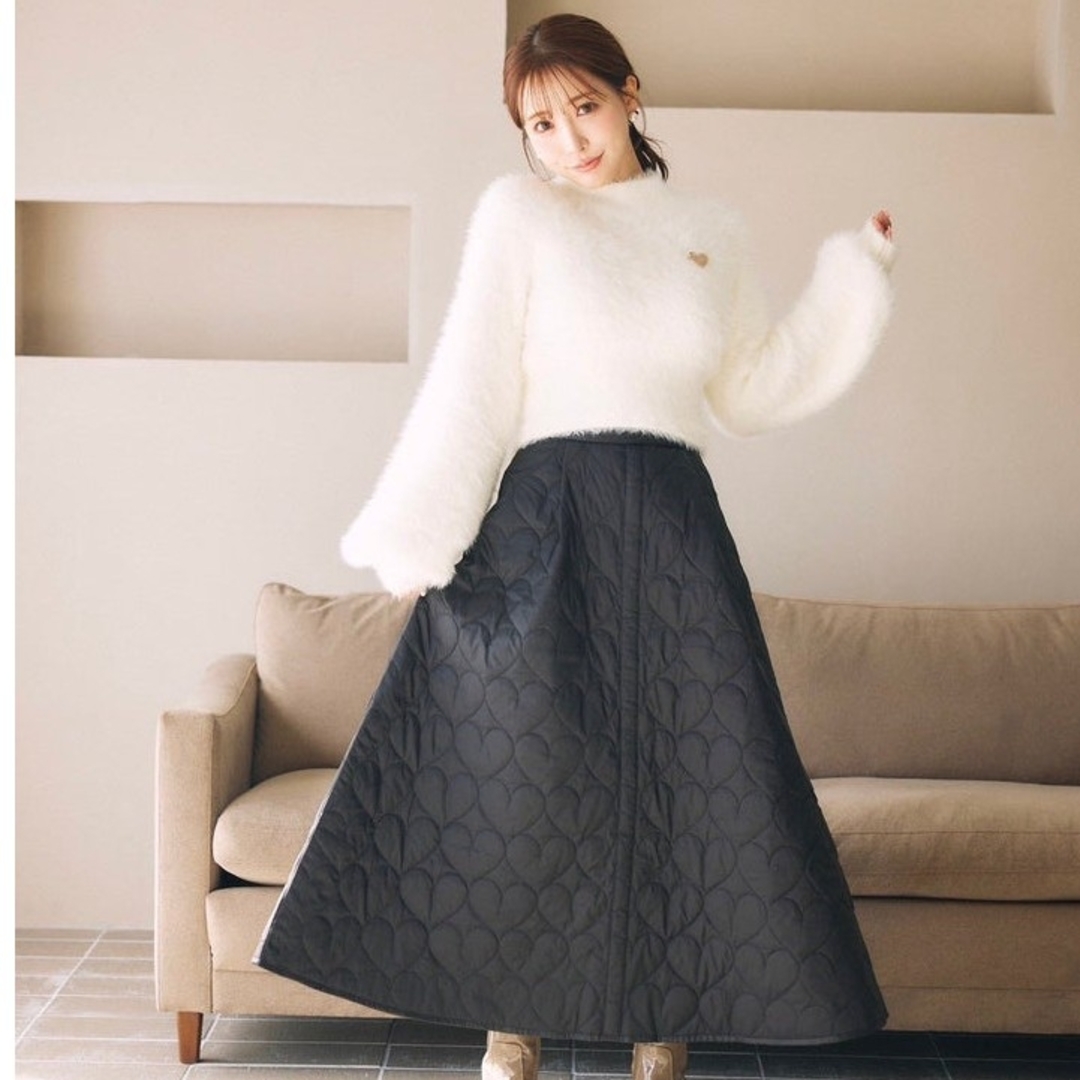 正規通販 Pattern 新品　Heart Quilted Skirt Flare ロングスカート