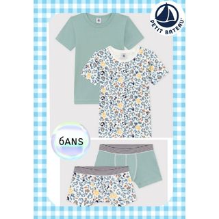 プチバトー(PETIT BATEAU)のプチバトー　半袖Tシャツ　トランクス2枚組(下着)