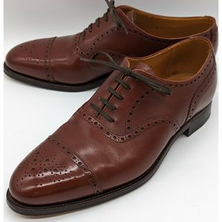 クロケットアンドジョーンズ(Crockett&Jones)の【極美】ニュー＆リングウッド セミブローグ 8F【送料無料】クロケット製(ドレス/ビジネス)