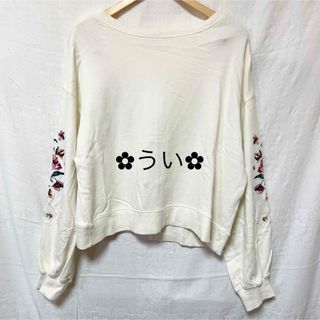 ダブルクローゼット(w closet)の刺繍 スウェット(トレーナー/スウェット)