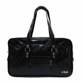 フィラ(FILA)のFILA フィラ スクールバッグ スクバ 合皮 大きめB4サイズ★ブラック新品(レッスンバッグ)