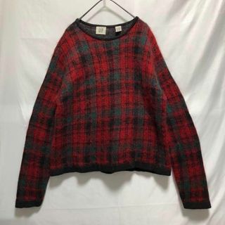 ギャップ(GAP)の90s OLD GAP オールド ギャップ タータンチェック モヘア ニット(ニット/セーター)