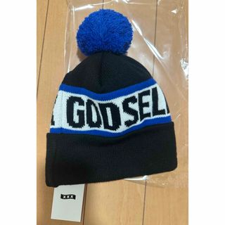 ゴッドセレクショントリプルエックス(GOD SELECTION XXX)の新品・未使用 GOD SELECTION XXX ビーニー ニット帽 ブルー 青(ニット帽/ビーニー)