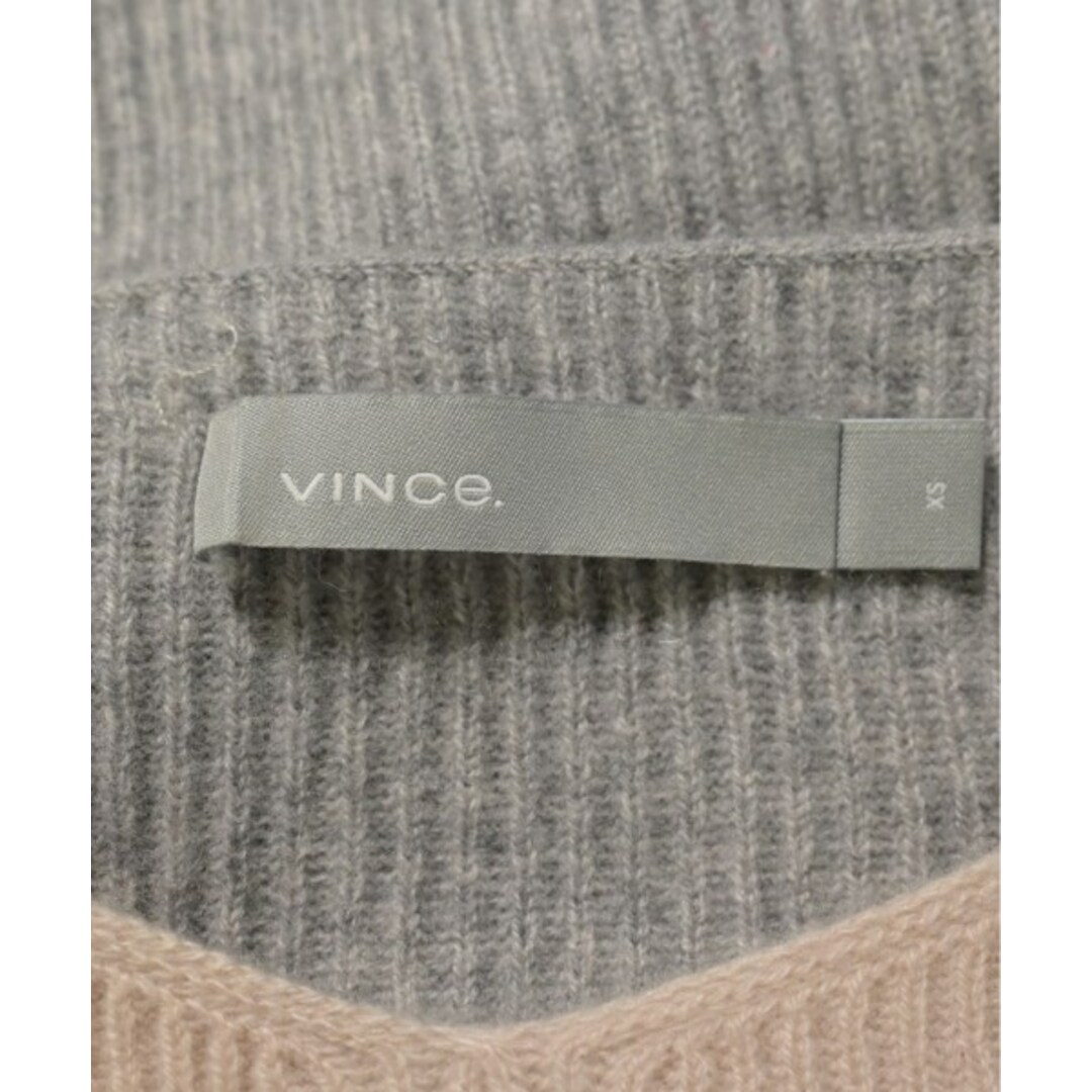 Vince(ビンス)のVince ヴィンス ニット・セーター XS ベージュ系xグレー 【古着】【中古】 レディースのトップス(ニット/セーター)の商品写真