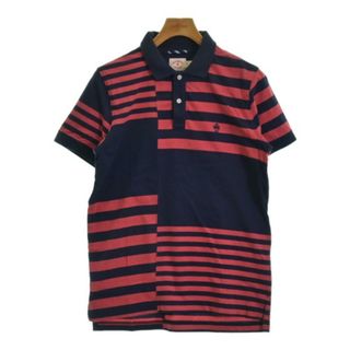 ブルックスブラザース(Brooks Brothers)のBrooks Brothers ポロシャツ M 赤x紺(ボーダー) 【古着】【中古】(ポロシャツ)