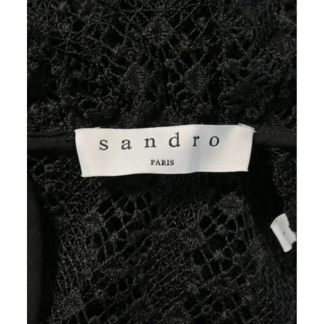 Sandro(サンドロ)のsandro サンドロ ワンピース 1(S位) 黒 【古着】【中古】 レディースのワンピース(ひざ丈ワンピース)の商品写真