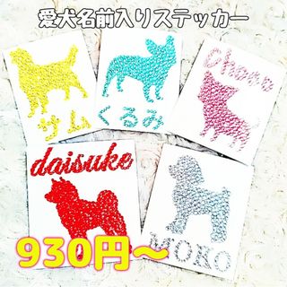 ✨ペット名前入りステッカーデコオーダー✨(犬)