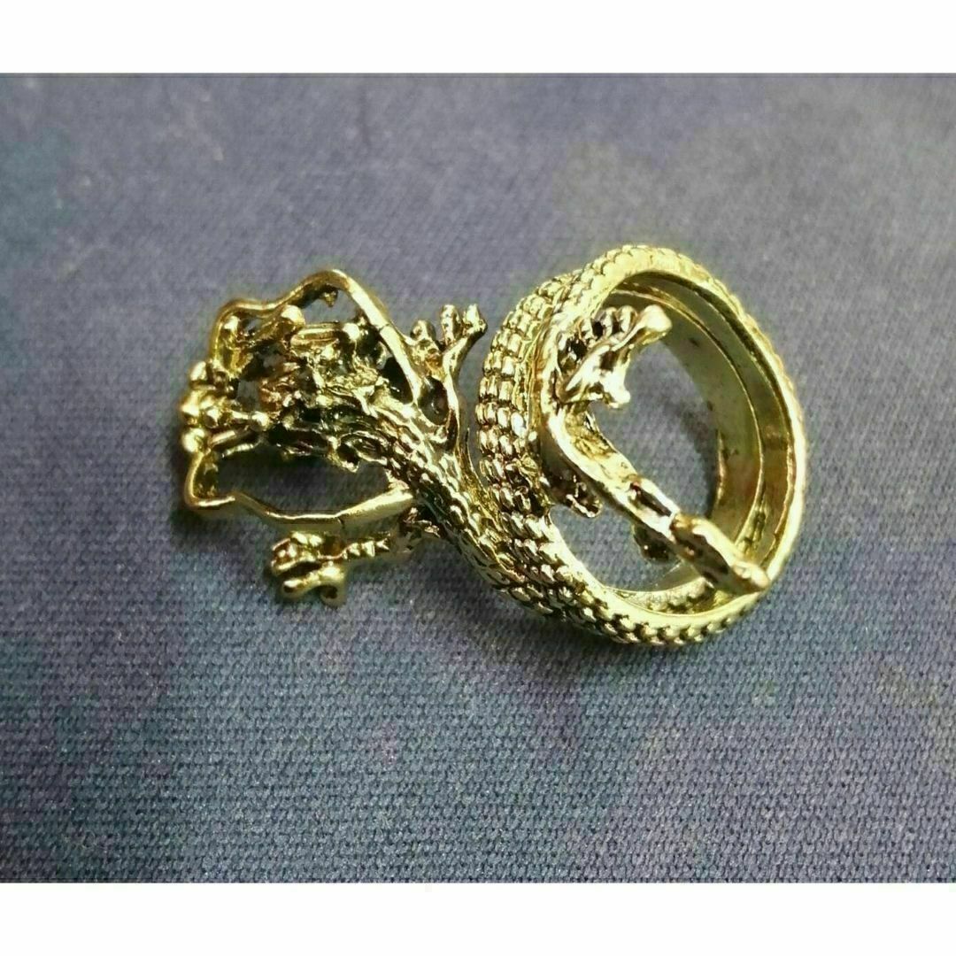 【A087】リング　メンズ　指輪　ゴールド　ドラゴン　龍　竜　20号 メンズのアクセサリー(リング(指輪))の商品写真