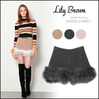 リリーブラウン(Lily Brown)のLily Brown フェザーショートパンツ(ショートパンツ)