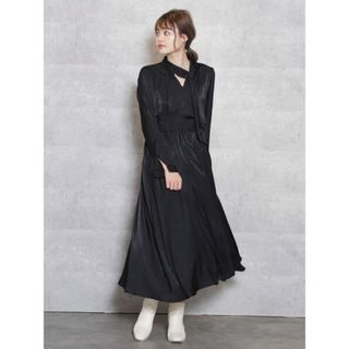 ダズリン(dazzlin)の【新品】dazzlin ダズリン　カシュクールロングワンピース　ブラック(ロングワンピース/マキシワンピース)