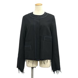 マルニ(Marni)の美品 マルニ MARNI カットオフ ノーカラージャケット レディース 38(その他)