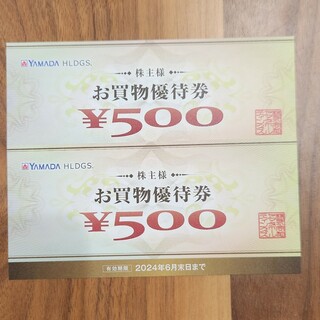 ヤマダホールディングス　株主優待券　1,000円分(ショッピング)