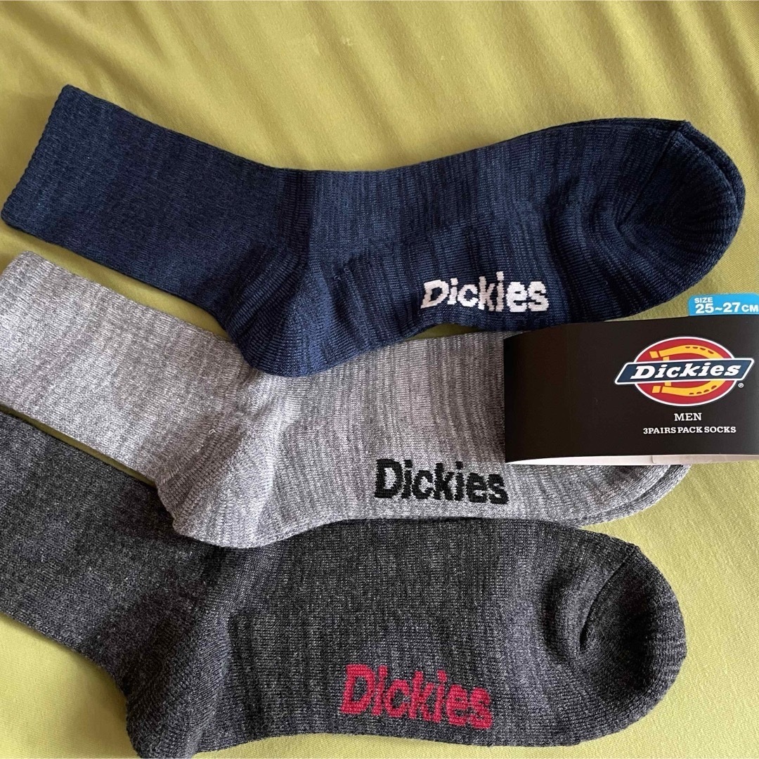 Dickies(ディッキーズ)の【ディッキーズ】足底パイル＆嬉しい長め丈❣️モノトーンソックス 3足 メンズのレッグウェア(ソックス)の商品写真