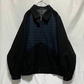 メンズビギ(MEN'S BIGI)の80s MEN'S BIGI チェック 切り替え ブルゾン ジャケット 古着(ブルゾン)